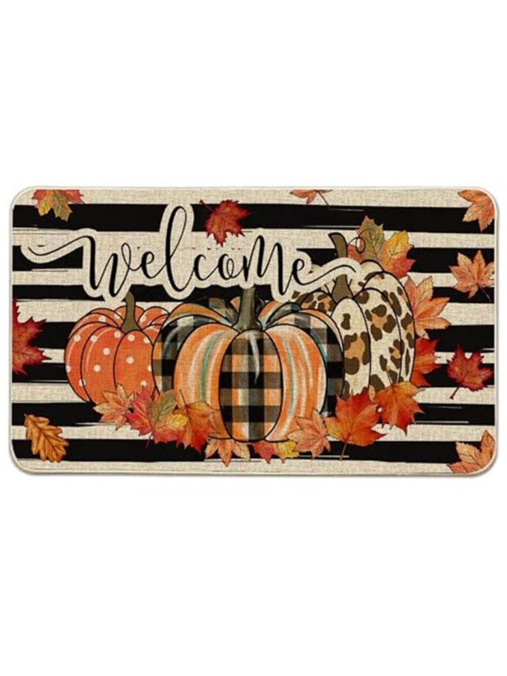 Fall Door Mat 17x29 Fall Welcome Mat Outdoor, Autumn Pumpkin Rug